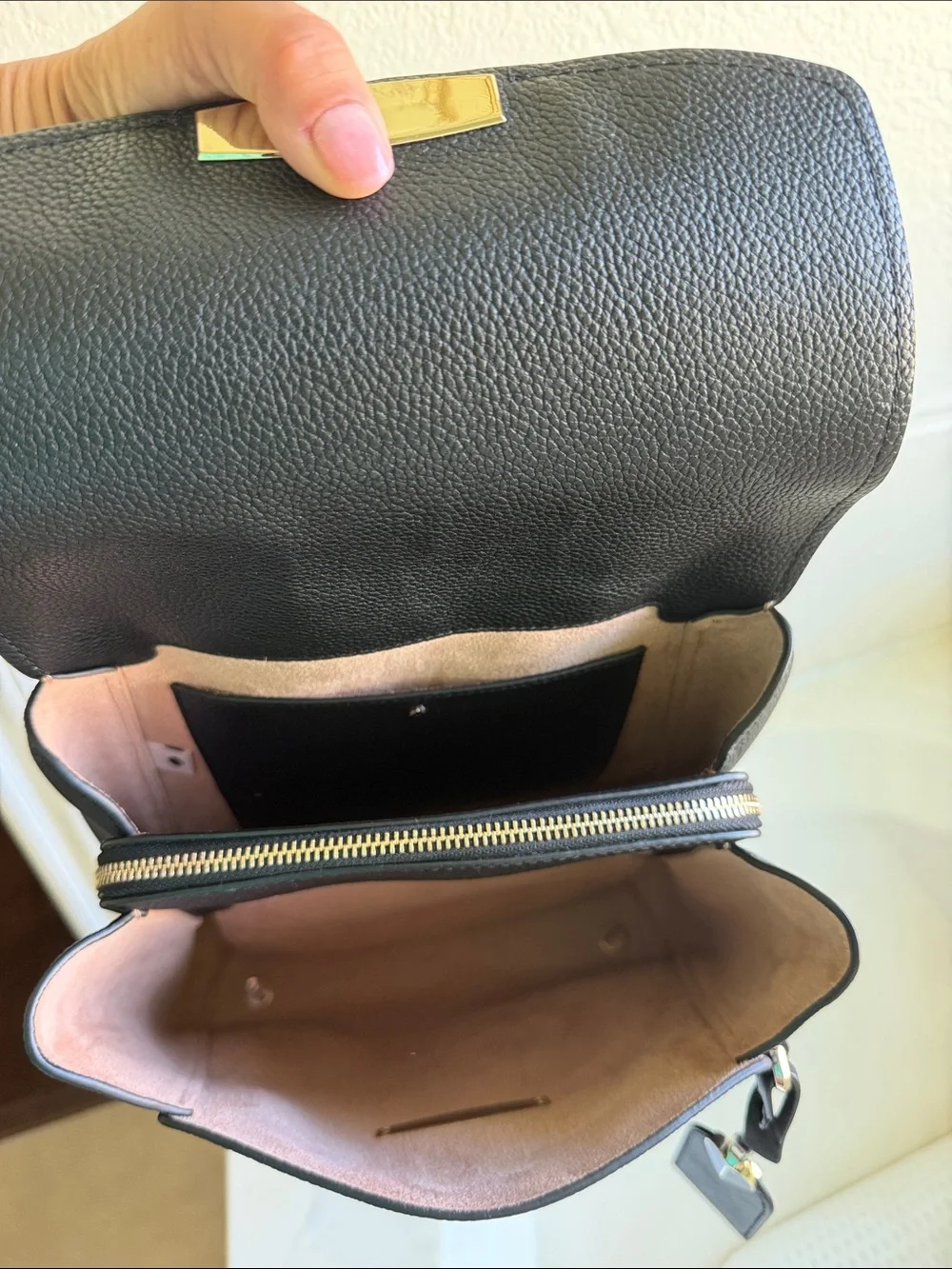 kate spade Black Pebbled Leather Top-Handle Backpack